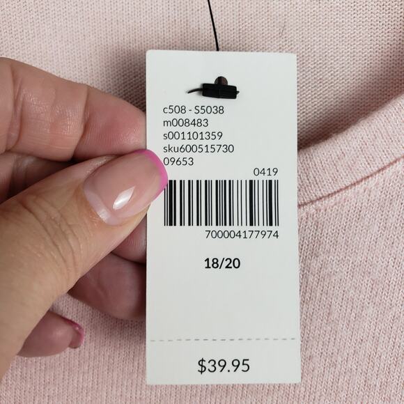 Lane Bryant 18/20 Crochet Lace Trim Blouse Pastel‎ Pink Feminine Fairy Coquette - Picture 4 of 10